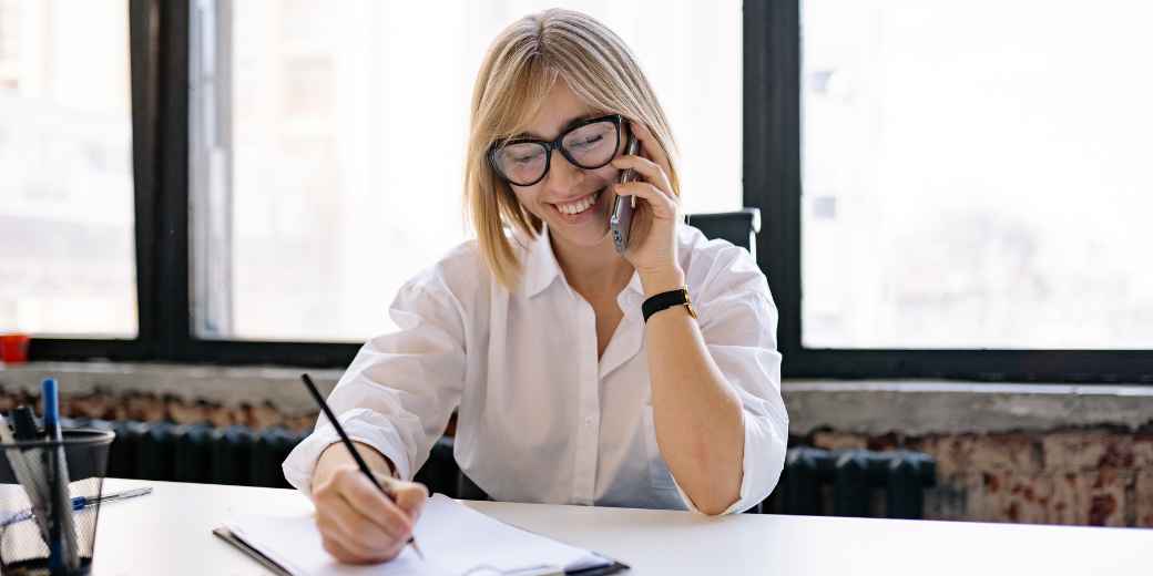 ClearBizDebt representative on a weekly check-in call with a merchant cash advance client